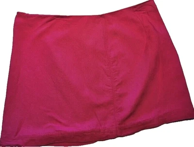 H&M Falda 14 Rosa Brillante Mezcla de Lino Línea A Mini Falda Contemporánea Audaz Fiesta Foto 1 de 4