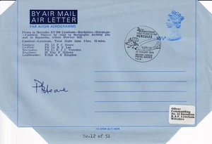 Hercules XV306 FLOWN AIR LETTER: 1979 C130 1st Flight SHS - Pilot Signed #12/51 - Picture 1 of 1