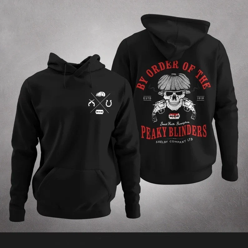 EXCLUSIVA Sudadera con Capucha Peaky Skull Unisex Estampado Delantero y Trasero Doble Cara Foto 1 de 1