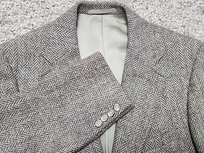 De Colección Redwood & Ross Harris Tweed Escocia Lana Espiga Gris Tostado Mezcla Pecho 38 Foto 1 de 4