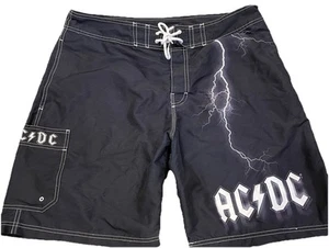 Vintage Y2K Grunge ACDC Lightning Skate Black Rockware 2005 Boardshorts Gr. 38 - Bild 1 von 10