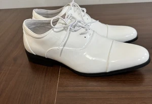 Stacy Adams Gala Cap Toe Oxford Lackleder Herren Elegant Schuhe Größe 9,5 W - Bild 1 von 8