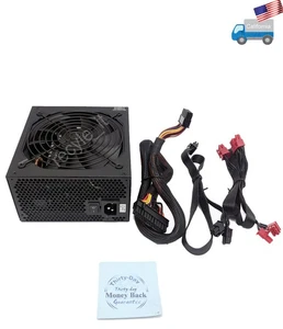 650W PowerSpec 80plus Gold Power Supply ONLY: 2x PCIE,20+4pin Main,4+4 CPU plugs - Picture 1 of 13