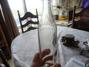 R W Crickler 7 oz 8 1/2" embossed soda bottle - Picture 1 of 4