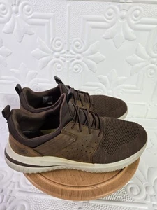 Scarpe da ginnastica Skechers Delson 3.0 Cicada da uomo taglia 11 marroni streetwear 210238 - Foto 1 di 12