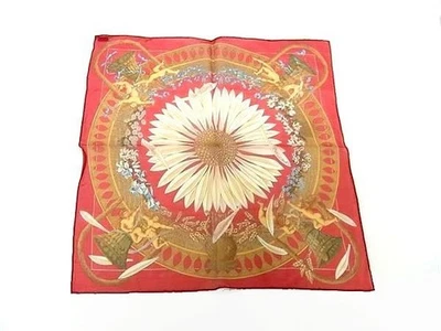 Hermès Amours Carre 40 bufanda de seda roja multicolor moda para mujer... - Imagen 1 de 4