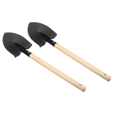 20" Lungo Scava Pala,2pz Legno Manico Giardino Pala Rotondo Punta Lama Pala - Bild 1 von 4