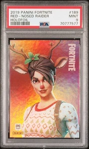 2019 Panini Fortnite Series 1 #189 Red-Nosed Raider Holo Foil Rare USA PSA 9 - Picture 1 of 2