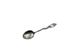 Demitasse Spoon Woman with Fan Silverplate Flatware Made in Sweden 4" - Picture 1 of 8