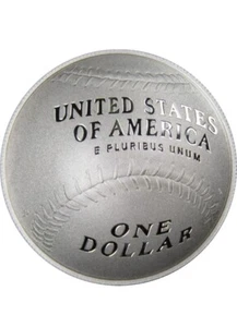 National Baseball Hall of Fame Commemorative 2014 P Proof Silver $1 - Picture 1 of 2