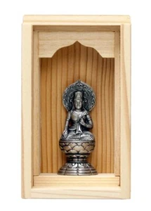 Estatua de Buda en mano Kokuzo Bodhisattva Zushi, soporte para incienso, juego de incienso - Imagen 1 de 9