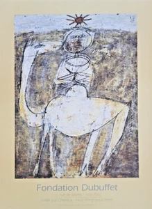 Jean Dubuffet - Original Poster - He Flutes on the Bump - Rare - 90's - Picture 1 of 8