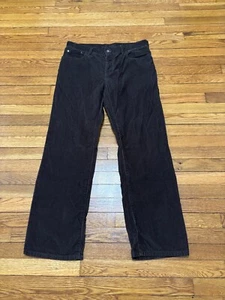 Old Navy Mens Corduroy Pants Sz 34x32 Straight Leg Button Fly Brown 100% Cotton - Picture 1 of 5