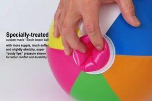 Specially-treated custom-made 13in beach ball with super "pouty lips" (retired) - Picture 1 of 13
