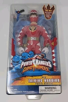 Power Rangers Dino Thunder RED 12" Talking Warrior Ranger 10800 Bandai Novo Na Caixa 2003 - Imagem 1 de 4