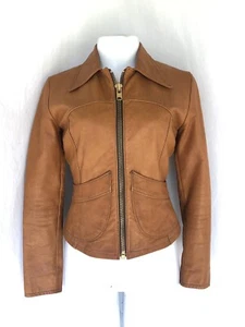  OSHWAHKON EAST WEST 70’s LEDERJACKE GR. S- XS - Bild 1 von 12