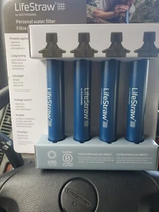 4 Genuine LifeStraw Personal Water Filter for Hiking, Camping, Travel, Emergency - Picture 1 of 3