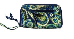 Vera Bradley Rhythm & Blues Zip Around Wallet Wristlet Purse ID Card Summer - Picture 1 of 8