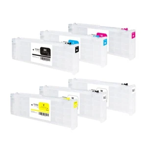 6*600ML Empty Ink Cartridge with Chip for Epson F2000 F2100 F2130 T725A-T7254 - Picture 1 of 9