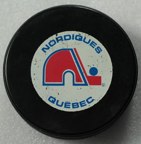 Vintage Quebec Nordiques Ziegler Game Puck Trench MFG General Tire NHL Hockey Cover