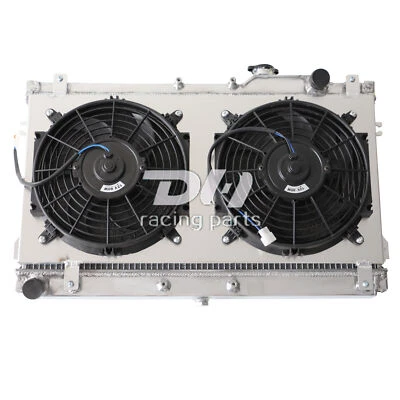 Radiador de 3 filas + cubierta + ventilador para Mazda Miata MX5 1990-1997 1,6 L 1,8 L l4 MT CU1140 Foto 1 de 4