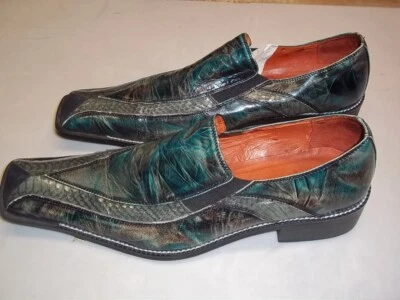 Robert Wayne Daniel Men's Shoes Size 11 Reptile Square Toe Loafers Handmade - Image 1 of 4