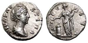 *AET* FAUSTINA I Maior AR Denarius. EF/EF+. Augusta. - Imagen 1 de 1