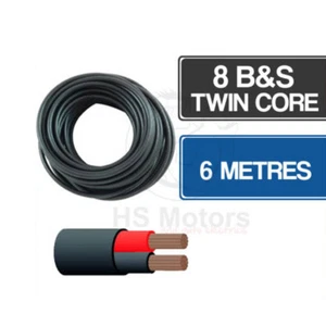 8 B&S Twin Core Cable 6 Metre Length- Genuine TYCAB cable Aussie Made - Picture 1 of 2