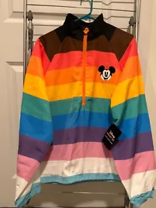 NWT Mickey Mouse 3/4 Zip Pullover Jacket Adult Disney Pride Collection XL - Picture 1 of 13