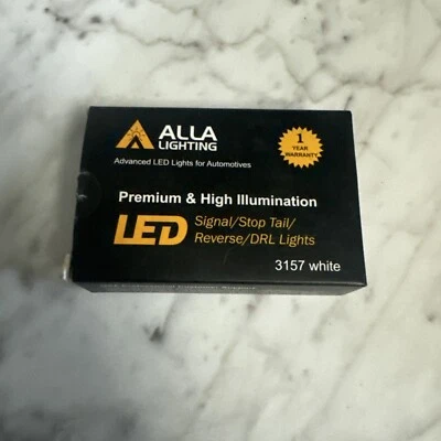 Lâmpadas de backup Alla Lighting 3157 54-LED luz de seta marcador traseiro de freio, branco - Imagem 1 de 4