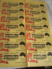 Gomina hair gel vintage advertising shop window decal sheet transfer 50s french