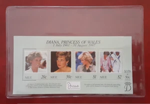 NIUE Oceania 1998 Diana Pouch Authenticity Certificate Mi BL127 Scott 706 3787 - Picture 1 of 2