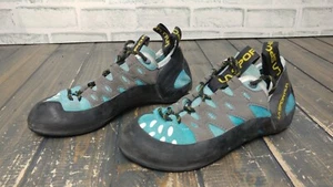 La Sportiva Tarantulace Rock Climbing Shoe Blue Turquoise 33 US 6.5 EU 38.5 - Picture 1 of 7