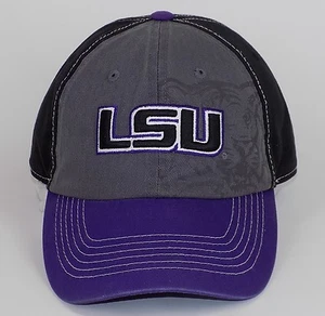 NCAA Louisiana State University LSU Tigers Slouch OSFA Strapback Hat Cap – Exc - Picture 1 of 6