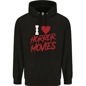 I Love Horror Movies Childrens Kids Hoodie - Picture 1 of 3