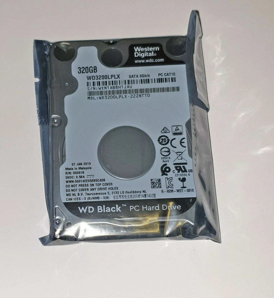 Western Digital Black WD3200LPLX 320GB 2.5" Laptop Hard Drive sata 7mm - Image 1 of 1