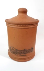 Antique HARROD'S REDWARE / TERRA COTTA JAR & LID by Fulham Pottery 5" Tall - Picture 1 of 11