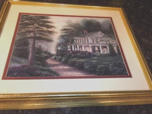 BETSY BROWN - HOME IN THE COUNTRY SCENE -ELEGANTLY FRAMED AND MATTED - 23' x 19" - Picture 1 of 8