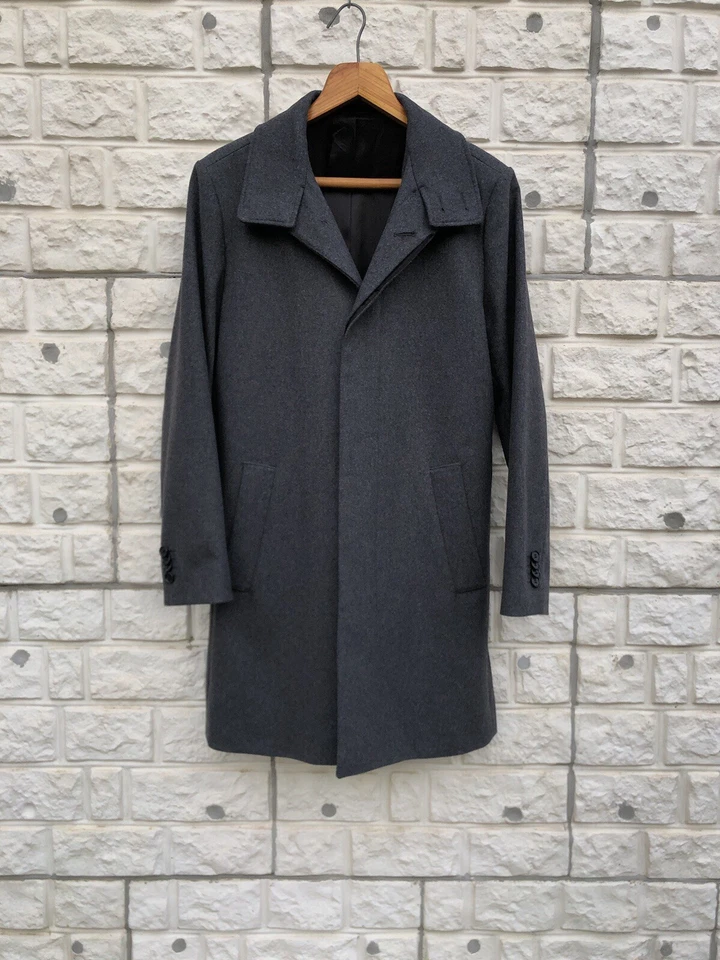 Tiger of Sweden Aleric Gray Melange Wool Coat EU46 Eco Luxury Sustainable Scandi - Image 1 of 4