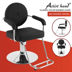 Artist hand Black HeavyDuty Hydraulic Barber Chair Beauty Spa Salon Hair Stylist - Picture 1 of 18