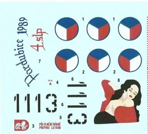 MIG 21MF 21 MF FORZA AEREA CECOSLOVACCA 1/48 DECALS DA KIT EDUARD - mm 69x62 ca. - Picture 1 of 2