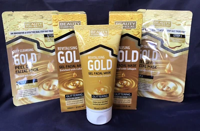 ABOXOV® Beauty Formula Revitalising GLITTERING GOLD Gel Skin Peel Off Face Mask - Image 1 of 4