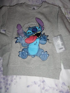 Size 4 Gray Pullover Sweatshirt NIP Disney Store STITCH - Picture 1 of 2