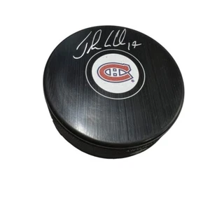 JOHN LECLAIR Signed Montreal Canadiens Puck - Picture 1 of 2