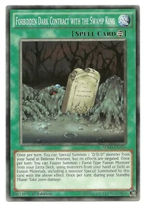Contrato Oscuro Prohibido con el Rey del Pantano SDPD-EN026 Tarjeta Yu-Gi-Oh primera Nueva - Imagen 1 de 3