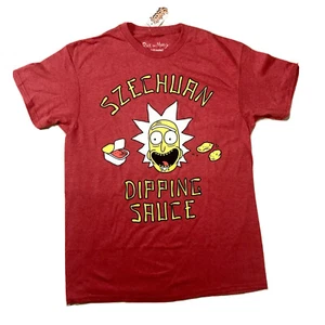 Rick And Morty TV Show MEDIUM T-Shirt Red Szechuan Dipping Sauce NWT - Picture 1 of 3
