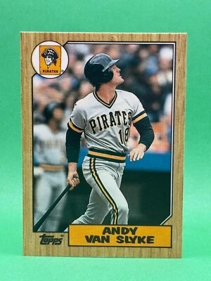 1987 Topps negociado Tiffany Andy Van Slyke #124T 1st Pittsburgh Pirates impecable Foto 1 de 2