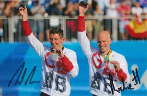 DAVID FLORENCE AND RICHARD HOUNSLOW HAND SIGNED OLYMPICS 6X4 PHOTO RIO 2016 6. - Picture 1 of 1