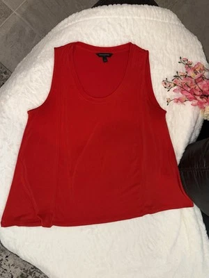 Camiseta sin mangas Banana Republic para mujer - Color: rojo talla pequeña cuello redondo Foto 1 de 4