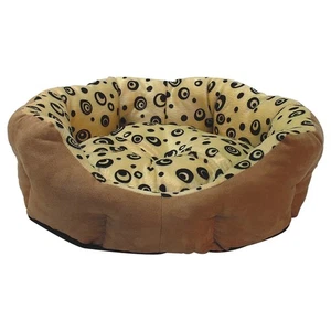 Brown Circles Dog Bed with Cushion 45cm - New - WAREHOUSE CLEARANCE - Picture 1 of 1